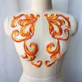 Páros csipke rátét, mintaelem mérete: 28x17 cm (felvasalható) - SUN.